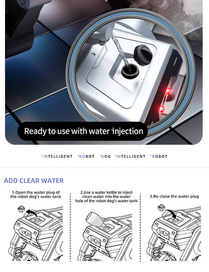 2025 New Intelligent Mechanical Dog With Gesture Induction Can Walk And Sing Dog Spray Control Electric Pet Dog Toys Kids Gifts